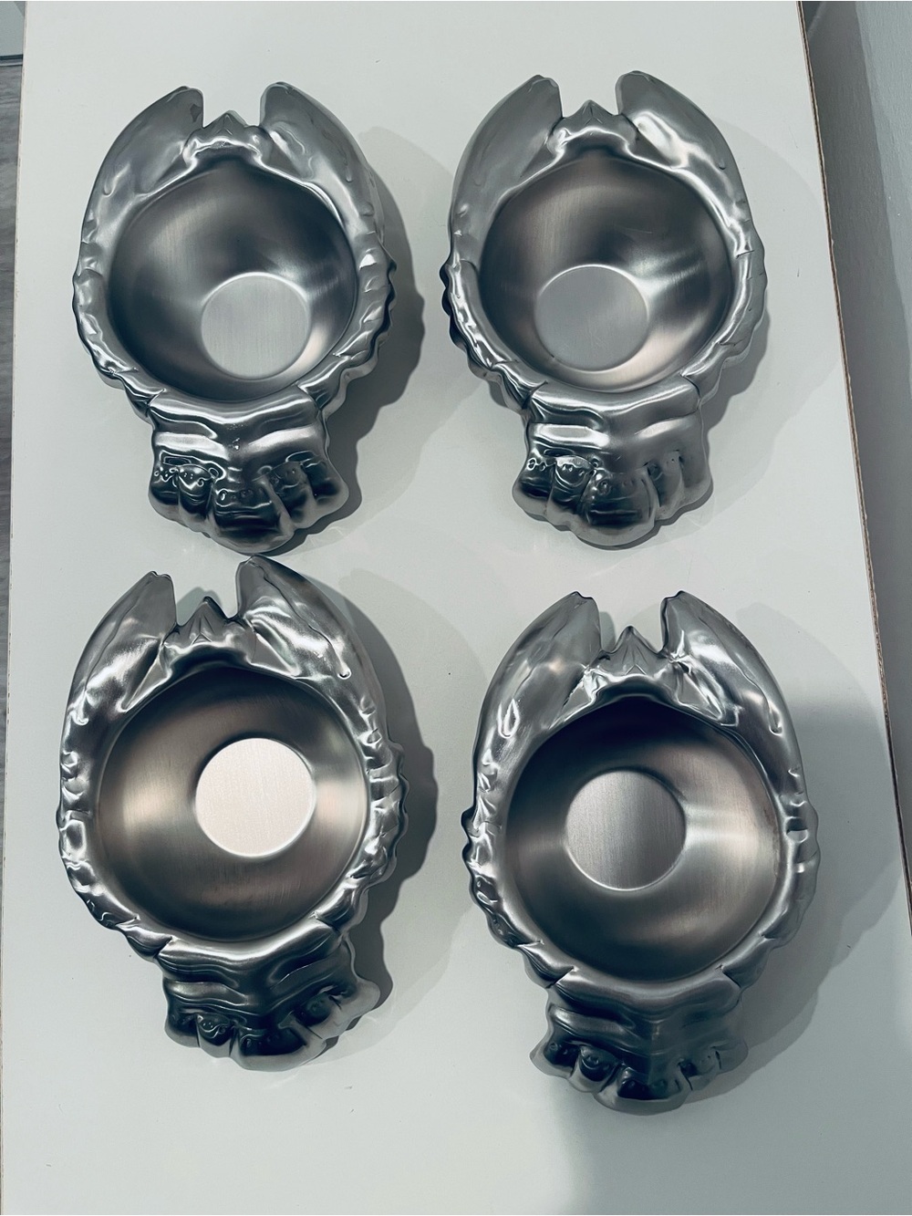 Crate & Barrel silver Lobster Dishes